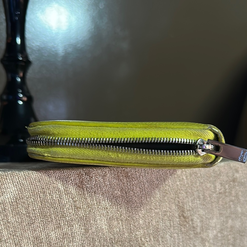 Celine Yellow Leather Women's Wallet - Picture 3 of 7